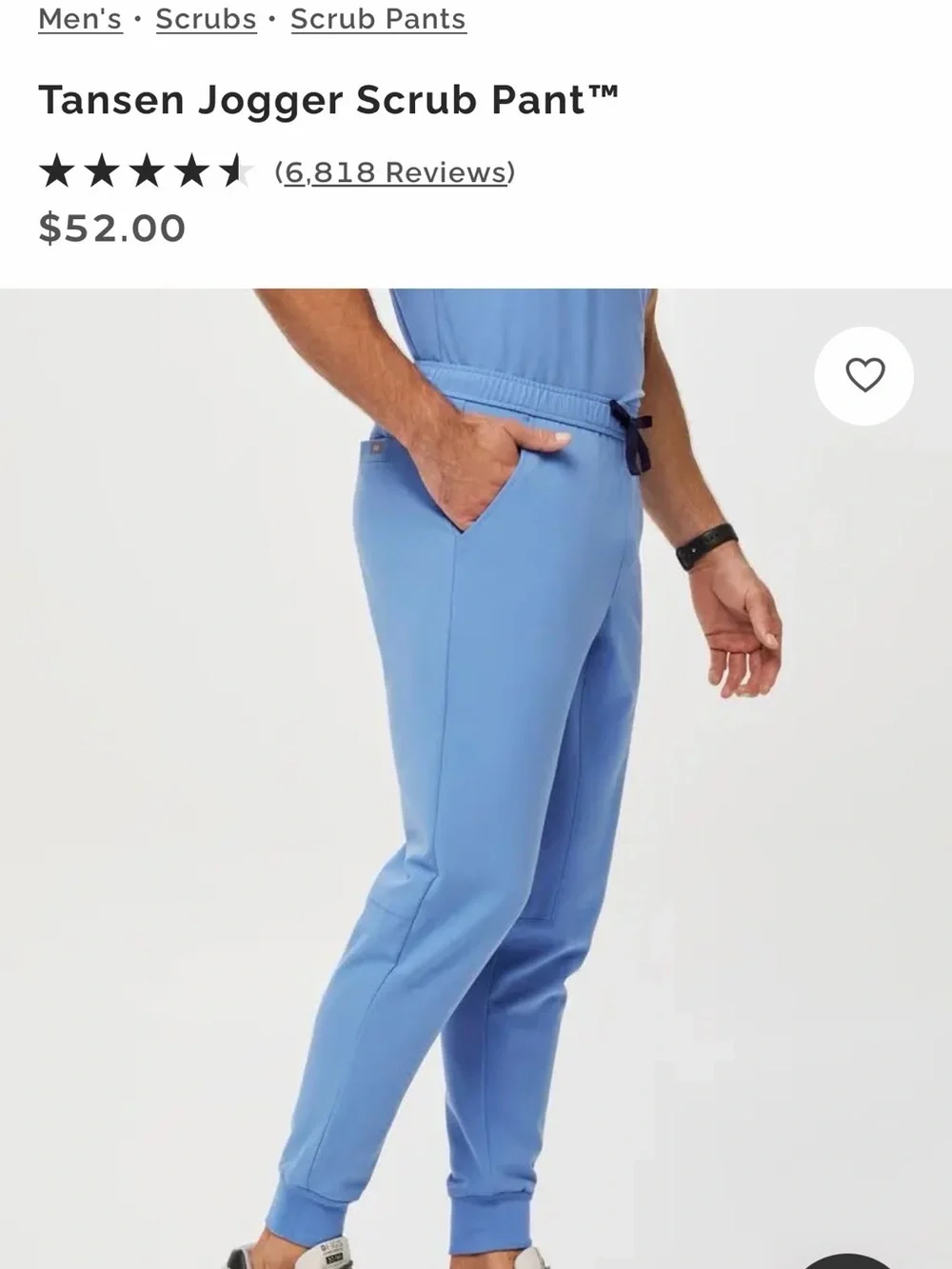 FIGS Tansen Jogger Scrub Pants Men's Blue size M